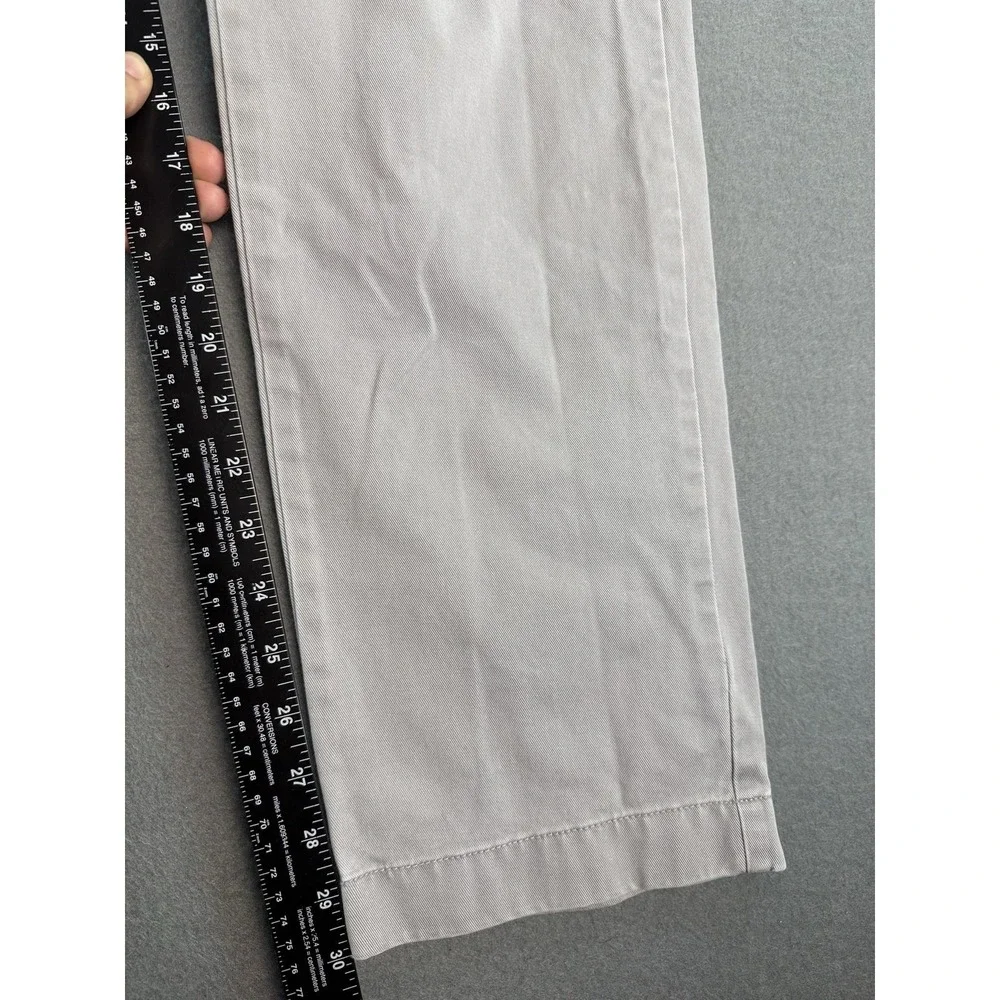 J.Crew Pants Mens 34x32 Gray Regular Fit Chino Straight Leg Cotton Casual